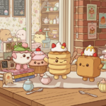 Sweet Cafe Dessert Friends Art Print