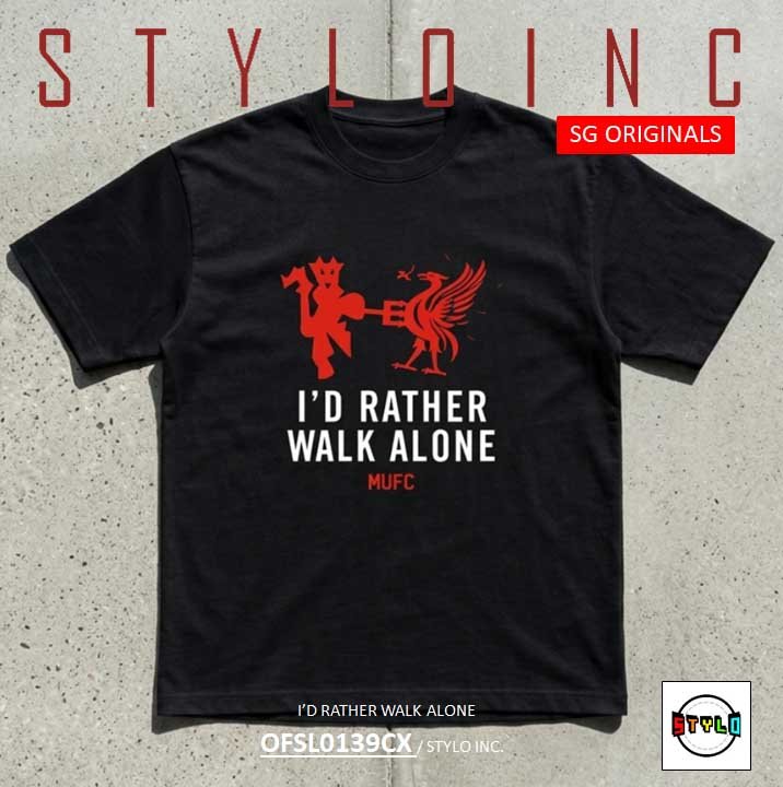 OFSL0139VX-01 I'd Rather Walk Alone Meme Parody Cotton Dri-Fit Shirt - Image 1