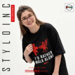 I'd Rather Walk Alone Meme Parody Cotton Dri-Fit Shirt - Image 3