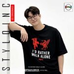 I'd Rather Walk Alone Meme Parody Cotton Dri-Fit Shirt - Image 5