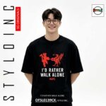 I'd Rather Walk Alone Meme Parody Cotton Dri-Fit Shirt - Image 4