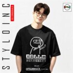 #DLLM あなたの母親を打つ Meme Parody Cotton Dri-Fit Shirt - Image 4