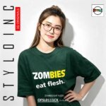 ZOMBIES eat flesh. Cotton Dri-Fit Shirt - Image 10