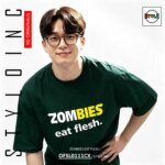 ZOMBIES eat flesh. Cotton Dri-Fit Shirt - Image 5